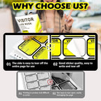1 Pack Visitor Badges with Carbon Copy Visitor Stickers Letter Size Visitor Log Book Protecting Privacy Pages Register Book Business Guest Name tag for School Clinics Church 450 Badges 60 Memo Pages