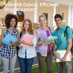HAUTOCO 5 Pack Plastic Report Covers with 3 Prongs Fasteners Clear Front Resume Portfolio Folder for 8.5x11 Letter Size Paper, Presentation Document Report Cover for School Office Business, 5 Colors