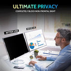 Peslv [2 Pack] 23 Inch Privacy Screen for Computer Monitor 16:9 Aspect Ratio, Eye Protection Anti Blue Light Glare Shield, 23inch Removable Black Blackout Anti Spy Desktop Security Private Filter
