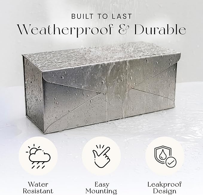 NACH Mailboxes for Outside Wall Mount, 12.5 x 5 x 10 inch, Stainless Steel Mail Box Wall Mounted, Waterproof Mailbox for Door - The Modern Envelope Mailbox