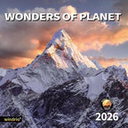 2026 Wall Calendar,Calendar 2026, November 2025 - December 2026, Wall Calendar Wonders of Planet, 12" x 24" Opened,Full Page Months Thick & Sturdy Paper for Gift Perfect Calendar Organizing & Planning