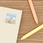 Large Name Labels for Kids (33) - Custom Stickers for Daycare and School Supplies - Durable, Waterproof Stickers for Water Bottles, Lunch Boxes, and More with Unique Designs - Deer