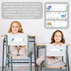 30 Name Tags for Classroom Cubbies, 3x9 in Ocean Animals Name Plates for Desks, Classroom Must Haves for Teachers Elementary - A06