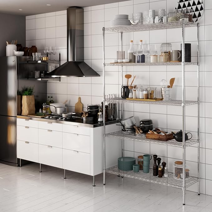 Regal Altair 18" Deep x 48" Wide x 86" Height Wire Shelving Kit | 5-Tier | NSF Commercial Storage Rack Unit