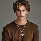 Compass Necklace for Women Men 925 Sterling Silver Pendant Urn Necklaces for Ashes Picture Locket Necklace Anchor Necklace Viking Necklace Crystals CZ Moonstone Abalone Shell Turquoise Compass Jewelry