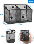 Magnetic Pen Holder, Metal Strong Magnet Pen Cup Magnetic Marker Storage Basket Locker Organizer for Whiteboard Refrigerator Fridge Locker Accessories Classroom Must Haves Teachers School Supplies