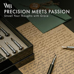 Wordsworth & Black Calligraphy Pen Gift Set, Includes Bottle, 6 Cartridges, 1 Refill Converter, 6 Replacement Nibs, Premium Package, Journaling, Smooth Writing Pens [Silver Chrome]