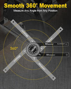 Anyongora 7.2" Miter Saw Protractor Angle Finder, CNC Aluminum Miter Gauge with Laser Engraved Scales, Precision Tool for Carpentry, Crown Molding & Construction, 5.3oz Ultra-Lightweight Portable