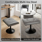 VECELO Foot Rest Under Desk Ottoman, PU Height Adjustable Footrest with Comfort Padding, Leg Rest for Desk for Relieving Leg Pain, Stiffness, and etc, Black