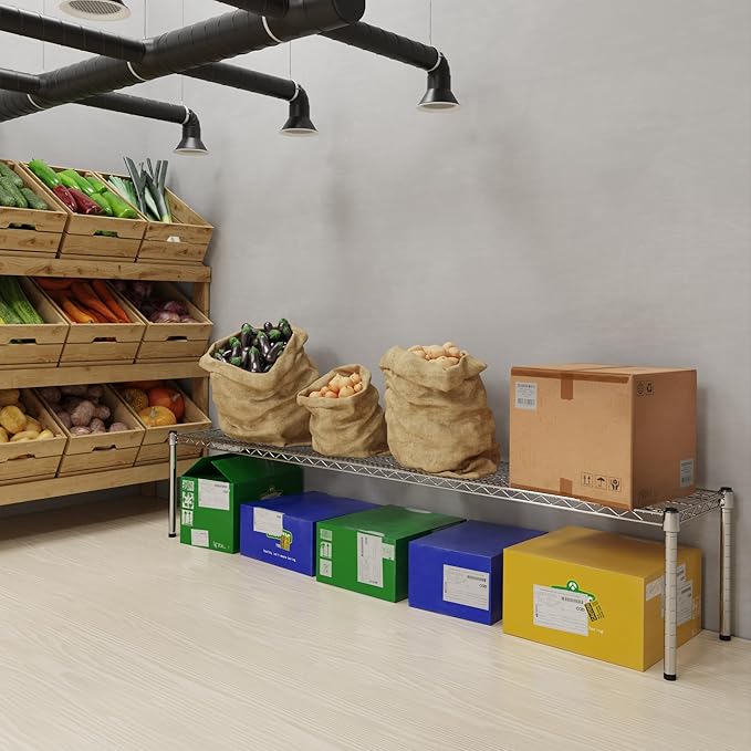 Regal Altair 14''W x 72''L x 14''H Chrome Plated Wire Dunnage Rack | Off The Floor Storage
