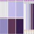TecUnite 120 Pcs #2 HB Pencils with Eraser No 2 Unsharpened Wooden Hexagonal Pencils for Adults Gifts for School Exam art Learning Office Sketching(Purple Series)