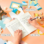 feela 8 Pack Soft Cover Journal Bulk, Notebooks College Ruled for Work, Lined Travel Journal for Women Men, Note Taking Notebook School Supplies Business Writing, 8.2” x 5.5”, A5, Orange