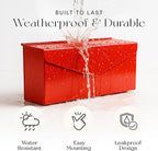 NACH Red Envelope Wall Mount Mailbox, Rust Resistant Metal Mailbox, Red Mailbox Wall Mount, Mailboxes for Outside Wall Mount, Outdoor Mailboxes, Wall Mailbox, 14.1 x 3.5 x 6 Inches, MB-6915RED