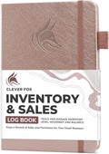 Clever Fox Inventory & Sales Log Book for Small Business – Inventory Ledger Book, Inventory Notebook, Order Tracker Book for Purchases, Sales & Reorders – Undated, Hardcover, A5, Rose Gold