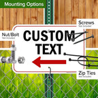 Custom Arrow,Custom Directional Sign, Left Arrow,12x18 Inches, Rust Free .063 Aluminum, Fade Resistant, Made in USA by My Sign Center