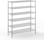 Regal Altair 21" Deep x 60" Wide x 74" Height Wire Shelving Kit | 6-Tier | NSF Commercial Storage Rack Unit