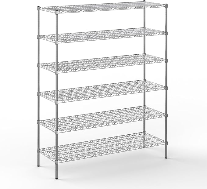 Regal Altair 21" Deep x 60" Wide x 74" Height Wire Shelving Kit | 6-Tier | NSF Commercial Storage Rack Unit