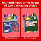ARTISTRO 24 Acrylic Paint Markers - Paint Pens Dual Tip Brush + Fine Ideal for Calligraphy - Perfect for Fabric, Rock, Glass, Wood, DIY - Art Supplies, Stocking Stuffers, Christmas Gift Idea