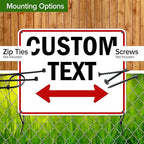 Custom Arrow,Custom Directional Sign, Two Way Arrow,24x30 Inches, Rust Free .063 Aluminum, Fade Resistant, Made in USA by My Sign Center