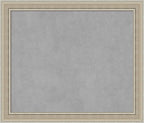 Amanti Art Silver Framed Magnetic Board 24x28 Medium Vision Board for use with Magnets, 100% Metal Sheet to Display Items as Office Decor or for Home Organization in mudroom, Kitchen or Kids Room