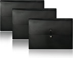 Cesil 3Pcs Expanding File Folders, 13 Pockets File Organizer Accordion File Holder with Elastic Buckles Closure, A4 Paper Document Organizer for Home School Office