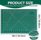 CLOYAN Cutting Mat 12"x18", 1 Pack Double-Sided 5-Ply Self Healing Sewing Cutting Mat, Cutting Mats Board for Crafts-Sewing, Fabric, Quilting, Scrapbooking Project