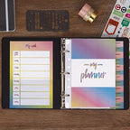 Samsill Economy 3 Ring Mini Binder, Made in The USA, 1-Inch Round Ring Binder, Holds 100 Sheets, Black, 6 Pack (MP32300)