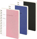 Spiral Notebook-5.75" x 8.125" College Ruled Journal with Inner Pockets and 160 Pages,PU Leather Cover Business Journal, Twin-Wire Binding Notebook Perfect for Office & Home School Supplies 3 pack Pink/NavyBlue/Black