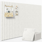 Large Cork Board for Wall 48" x 60" Ivory Bulletin Board with Safe Removable Adhesive Squares for Pictures Photos, Alternative CorkBoard Felt Pin Boards Tiles for Office Classroom Wall Decor - 20 Pack