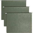 Smead Hanging File Folder, 1/5-Cut Adjustable Tab, Letter Size, Standard Green, Hanging Folders for Filing Cabinets, File Organizer Folder, 25 Count