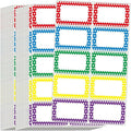 L LIKED 400 Stickers - 3.5" x 2.25"Colors Plain Name tag Labels with Perforated Line for School Office Home (Star - 400 Labels)