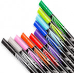 BIC Intensity Fineliner Marker Pen, Fine Point (0.4mm), Assorted Colors, Clean & Crisp Writing, 6-Count (Pack of 2)