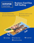 Uinkit 10Mil Self-Sealing Laminating Pouches Business Card Size, for 2.6x3.9" Cards, Ultimate Solution for Restaurant IDs, School Badges, Event Credentials - No Laminator (110-Pack Bulk)