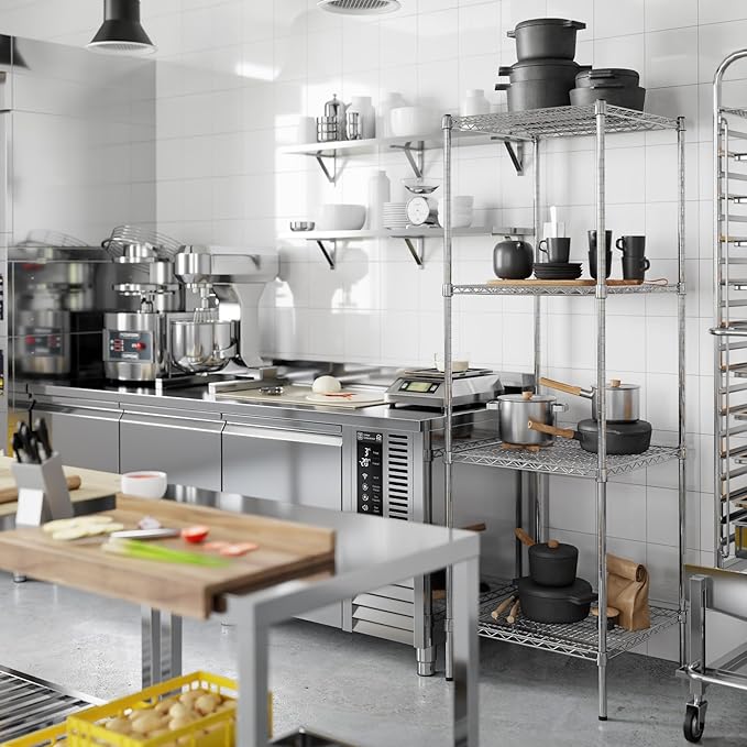 Regal Altair 24" Deep x 24" Wide x 74" Height Wire Shelving Kit | 4-Tier | NSF Commercial Storage Rack Unit