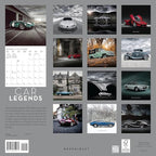 Graphique 2026 Car Legends Wall Calendar | 12” x 12” | Thick Paper | Home & Office Organizer | Large Monthly Grid | 3 Languages & Marked Holidays | 4 Month Preview Page for 2027