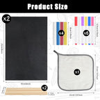 BOUBONI 2 Pack Small Chalkboard Signs with Wood Stand 6 x 8 inch Tabletop Chalkboard Sign Double-Sided Message Menu Boards for Kitchen Wedding Bar and Restaurant