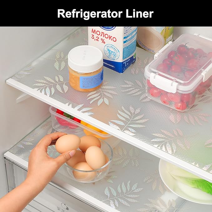 Cooyes Shelf Liner – Premium Non-Adhesive Cabinet & Drawer Liner for Kitchen – Waterproof Shelf Paper with Modern Pattern – Durable EVA Cabinet Mat – Easy to Cut （17.5" W x 360" L）