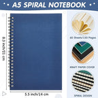 Mimorou 12 Pack Hardcover Spiral Notebook College Ruled A5 Lined Spiral Journal Notebook for Office School Supplies, 100 Pages/ 50 Sheets, 8.3 x 5.5 Inches