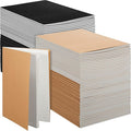 Mimorou 100 Pcs Journals Notebooks Bulk - Kraft Softcover A5 Small Notebooks 5.5 Inch x 8.3 Inch Notepads with 60 Page 30 Sheet for Writing Sketch Travel Office Supplies(Black, Brown,Lined)