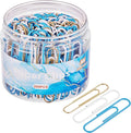 NEEWAY 200pcs Large Blue Paper Clips, 2 Inch Jumbo Paper Clip, Ceative Colored Paperclips for Paperwork Office School and Personal Use