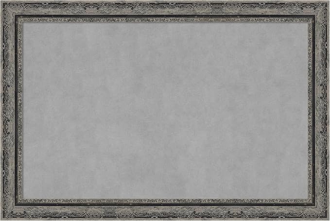 Amanti Art Black Framed Magnetic Board 24x36 Large Vision Board for use with Magnets, 100% Metal Sheet to Display Items as Office Decor or for Home Organization in mudroom, Kitchen or Kids Room