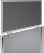 OBEX Acoustical Cubicle Privacy Screen Extender Desk Panel & Office Divider, Add Separation & Block Noise, 18" x 42", Graphite