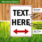 Custom Arrow,Custom Directional Sign, Two Way Arrow,10x14 Inches, 55 mil thick HDPE (high density polyethylene), Made in USA by My Sign Center