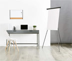 Amazon Basics High Boardroom Aluminum Flipchart Whiteboard and Display Easel Stand with Adjustable Height Telescope Tripod, 35 x 2 x 28 Inches, Black