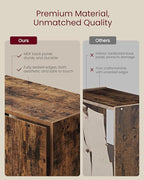 VASAGLE Custos Collection - Bookshelf, Bookcase, Cube Shelf with 8 Compartments, 9.4 x 25.8 x 51 Inches, Storage Shelf, for Living Room, Home Office, Dining Room, Rustic Brown ULBC424K01