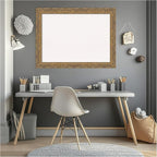 Amanti Art White Cork Board for Wall, 24x32 Vision Board with Gold Frame, Medium Corkboard Office Decor for Home Organization, Traditional Corkboard Pinboard to Display Items for Home Organization