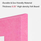 Neatsure Large Cork Board for Wall, 36" x 24" Bulletin Board with Pushpins, 6 Panels Felt Tiles Tack Push Pin Board for Office, Pink