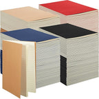 Mimorou 100 Pcs Journals Notebooks Bulk - Kraft Softcover A5 Small Notebooks 5.5 Inch x 8.3 Inch Notepads with 60 Page 30 Sheet for Writing Sketch Travel Office Supplies(Black, Brown, Red, Navy,Lined)
