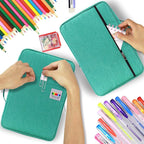 YOUSHARES Big Capacity Colored Pencil Case - 300 Slots large Pen Case Organizer with Multilayer Holder for Prismacolor Colored Pencils & Gel Pen (Green)