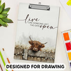 APIILVPQ Cow Clipboard，Daisy Clipboards with Low Profile Clip for Office School Use, Cow Lover Gifts for Women Nurses Teachers Students - B07